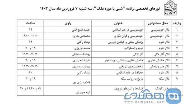 موزه ملی به همراه موزه ملک امکان بازدید شبانه را فراهم کرد 3