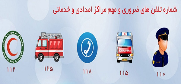 شماره های اضطراری و امدادی