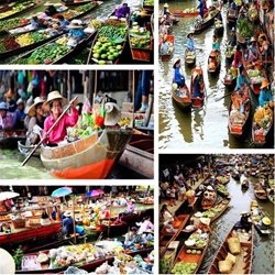 بازار های شناور آسیای جنوب شرقی | خرید بر روی قایق