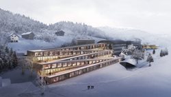 بام یک هتل در سوئیس قسمتی از پیست اسکی می شود !