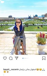 حضور یکی از بازیگران زن ایرانی در میدان نقش جهان اصفهان!