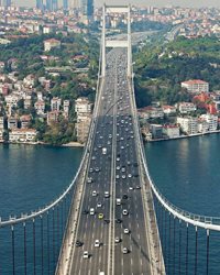پل معلق سلطان محمد در استانبول + عکس