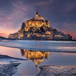قلعه باشکوه مونت سنت میشل در فرانسه + عکس