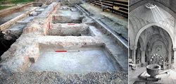 بقایای حمام دوره صفوی قزوین کشف شد