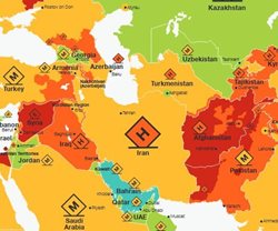 انتشار نقشه ریسک سفر در سراسر جهان