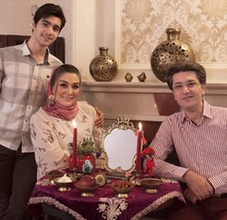 امیرحسین مدرس همراه همسرش در کنار سفره هفت سین + تصویر