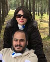 رضا داودنژاد و همسرش به وقت کرونا + عکس