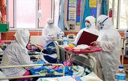 درمان بیماران کرونایی در بیمارستان شهدای عشایر خرم آباد + تصاویر