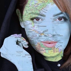 شیلا خداداد و صورتی به پهنای نقشه جغرافیا + عکس