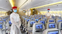ظاهر جدید مهمانداران هواپیمایی امارات در روزهای کرونایی + عکس