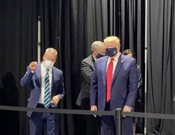 ترامپ بالاخره مجبور شد ماسک بزند + عکسها