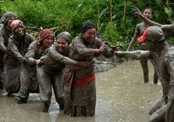 تصاویری از جشن برنج کاری در نپال