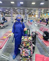 تیپ دختر قاسم خانی در فرودگاه مهرآباد! + عکس