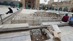 کلنگ کارگران به لایه اولیه حوض مسجد امام تهران رسید