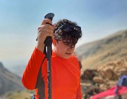 امیرمحمد متقیان در حال کوهنوردی + عکس