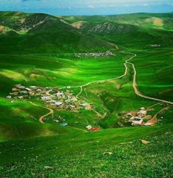 روستای خروسلو در دشت سرسبز مغان + عکس