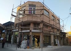 نمای ساختمان ها در حرمخانه بازار جهانی تبریز همگون سازی می شود