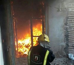تخریب بخشی از راسته بازار جدید بازار تاریخی تبریز بر اثر آتش