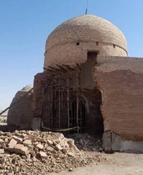 وضعیت پایداری بنای تاریخی امامزاده سلیمان اشتهارد بسیار وخیم گزارش شده است