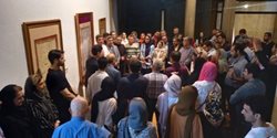 نمایشگاه خال و خط شکسته با آثار سید علی فخاری افتتاح شد