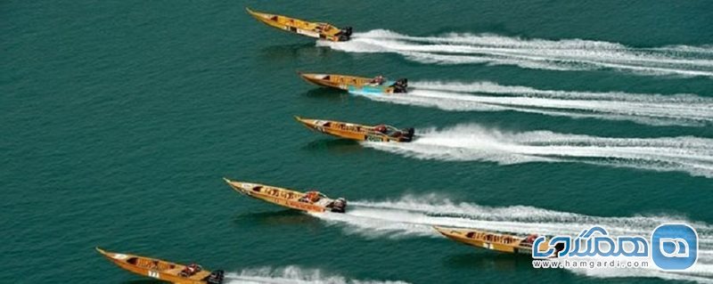مسابقه قایق های چوبی موتوری امارات
