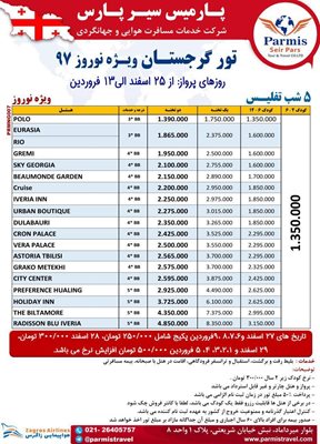 تور گرجستان نوروز 1397