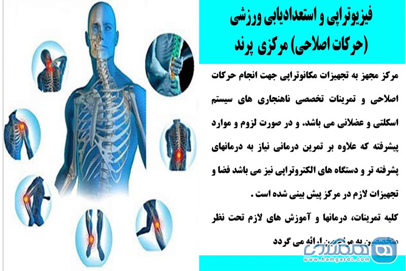 مجموعه فیزیوتراپی و استعداد یابی ورزشی (حرکات اصلاحی) مرکزی پرند