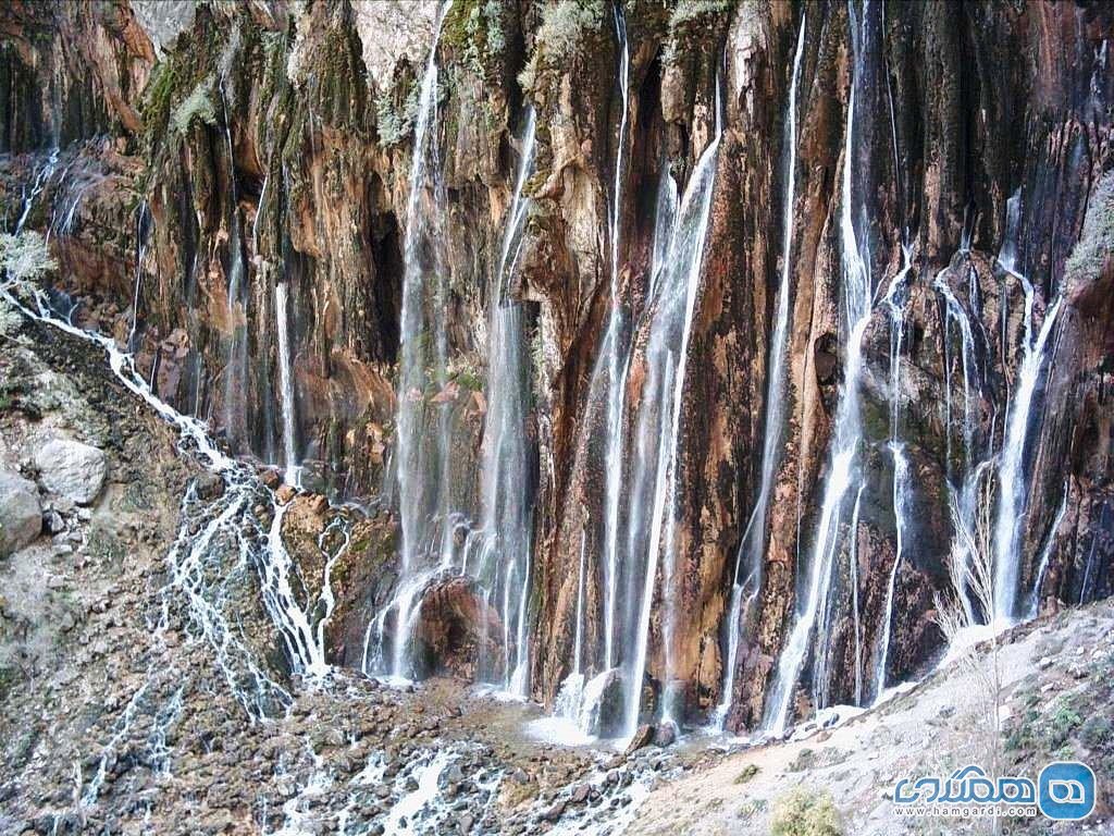 ویژگی های فیزیکی آبشار مارگون ابشار چشمه ای بلند 