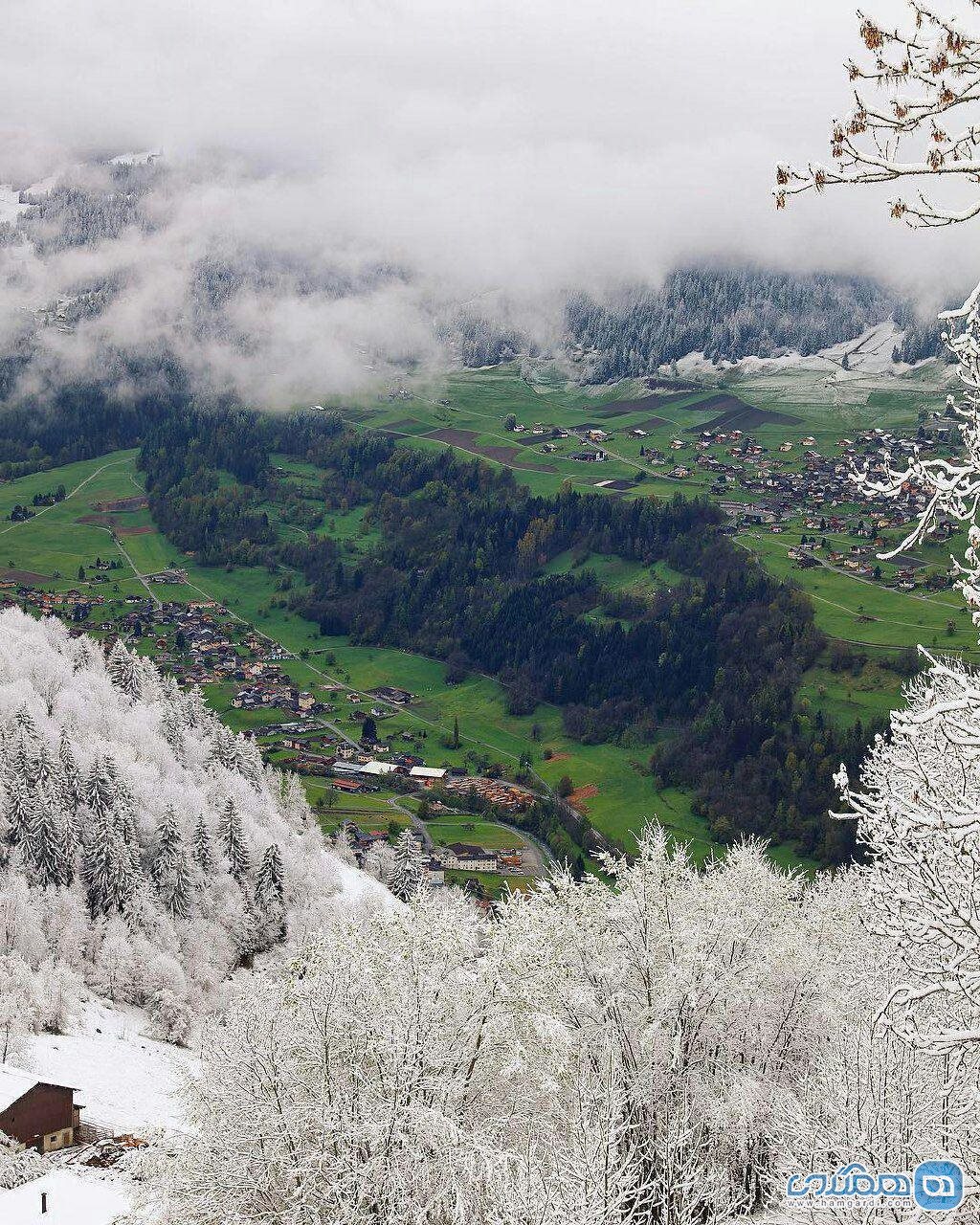 ترکیب بهار و زمستان در سوئیس