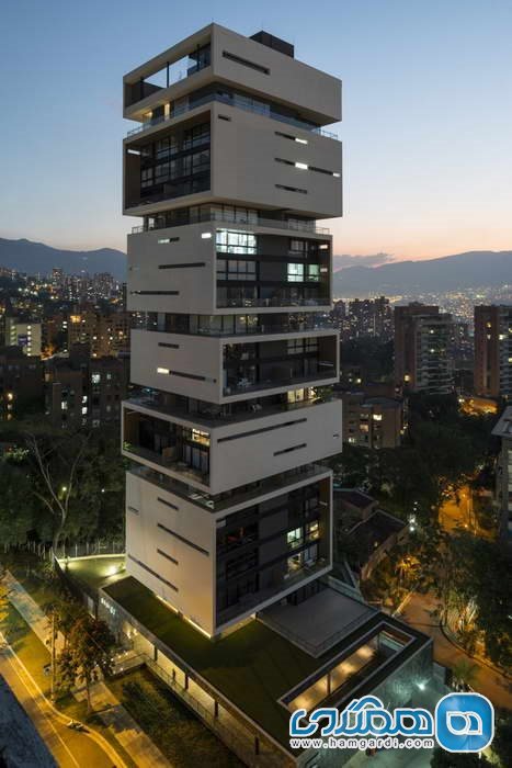 معماری برج مسکونی انرژی زنده در کلمبیا