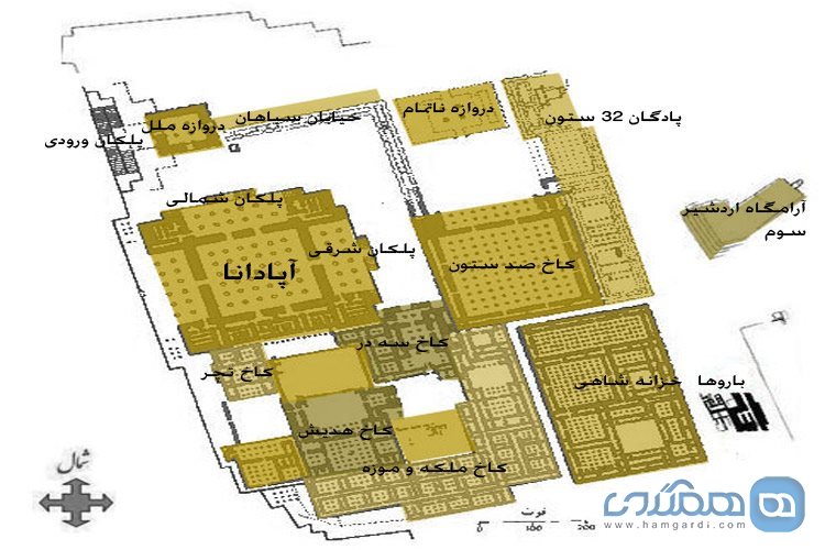 معماری موجود در تخته جمشید