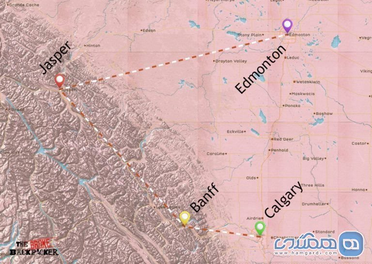 برنامه ریزی سوم : سفر دو هفته ای به کانادا : کوه های راکی Rockies در کانادا