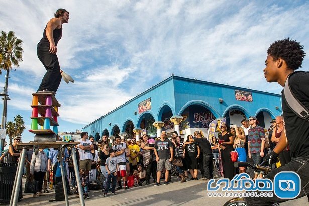 مسیر پیاده روی ساحل ونیز Venice Beach Boardwalk