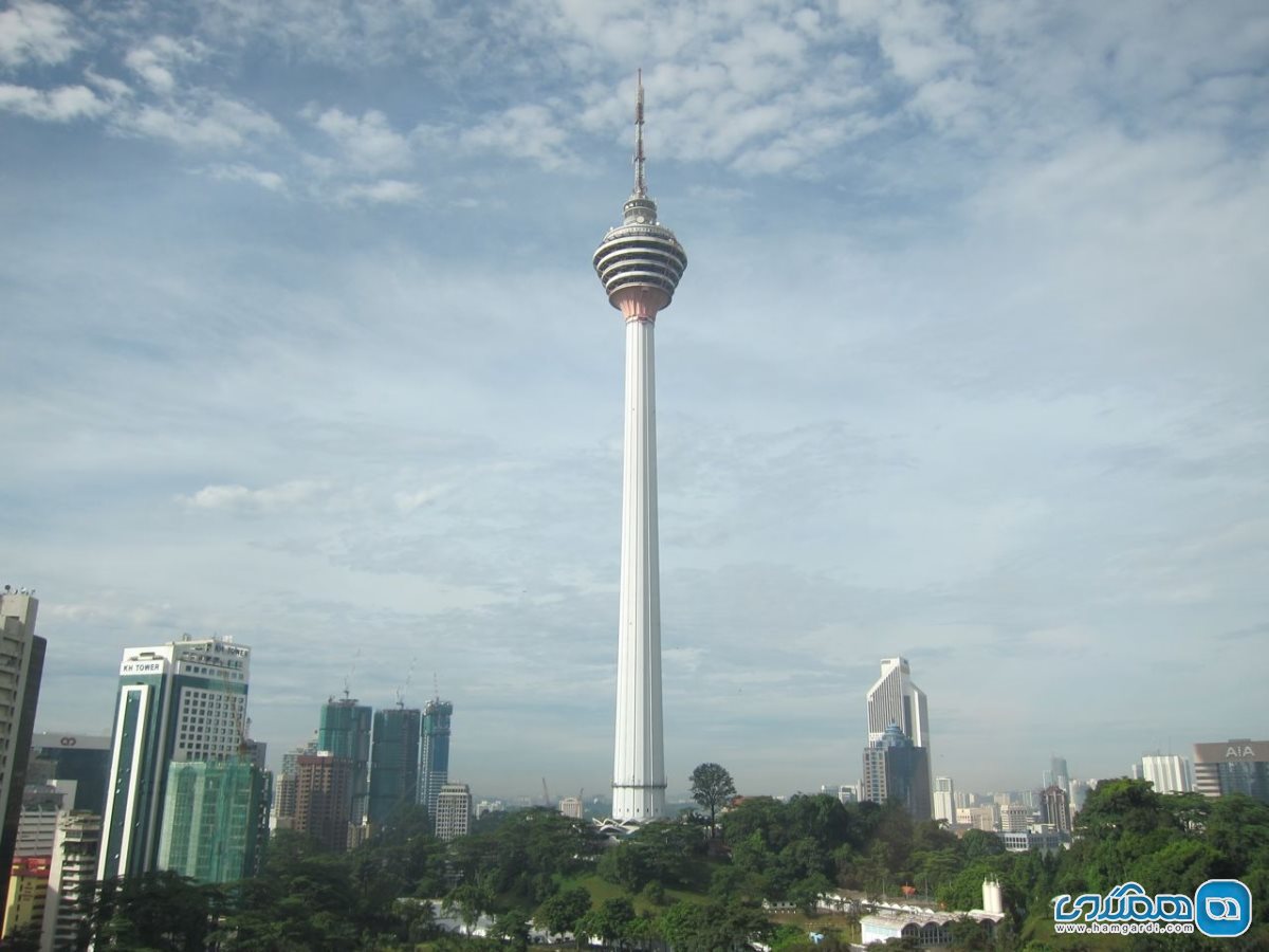 برج کی ال در کوآلالامپور (kl tower in kuala lumpur , malaysia)