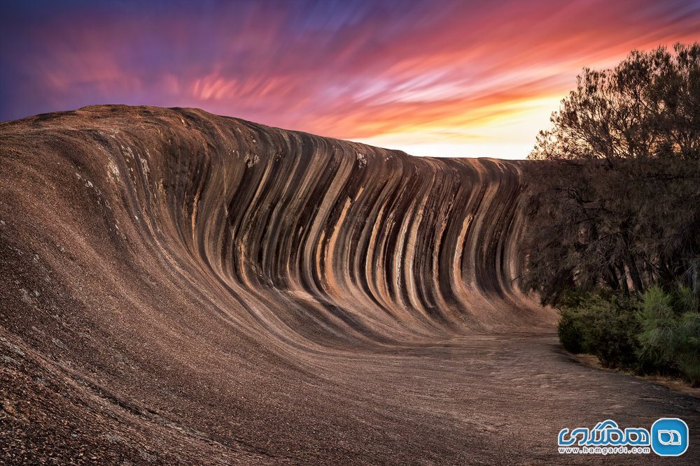 ویو راک (Wave Rock)، صخره ای چند رنگ، استرالیا