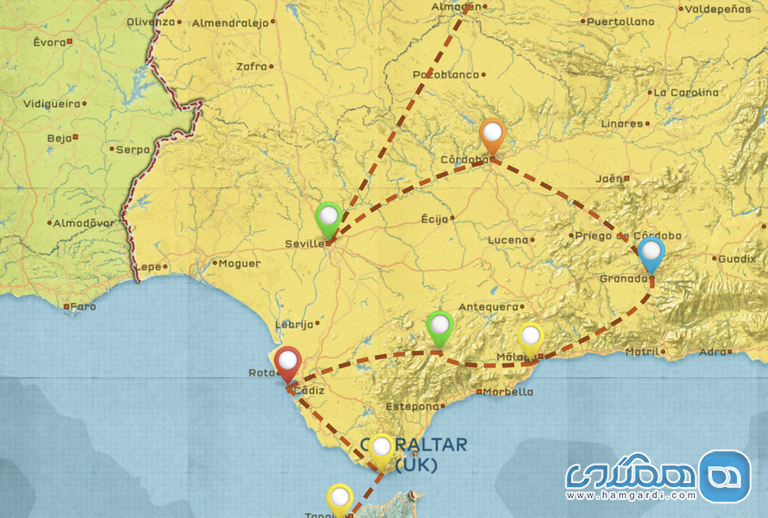  برنامه ریزی سوم : سفر دو هفته ای با کوله پشتی به اسپانیا : جنوب اسپانیا