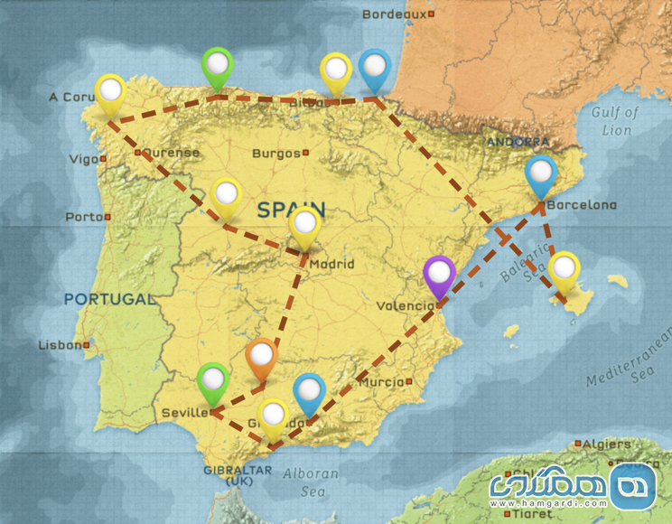برنامه ریزی اول : سفر چهار هفته ای با کوله پشتی به اسپانیا : سفر سراسری به دور اسپانیا