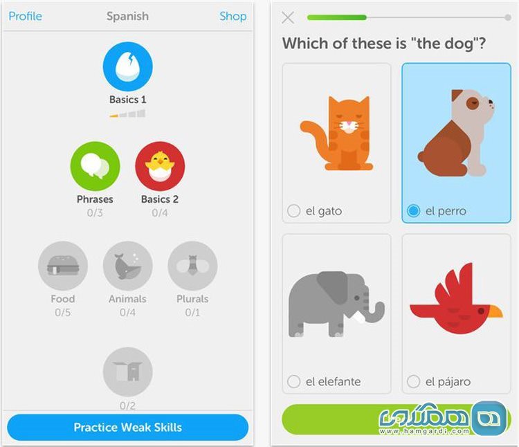 اپلیکیشن Duolingo