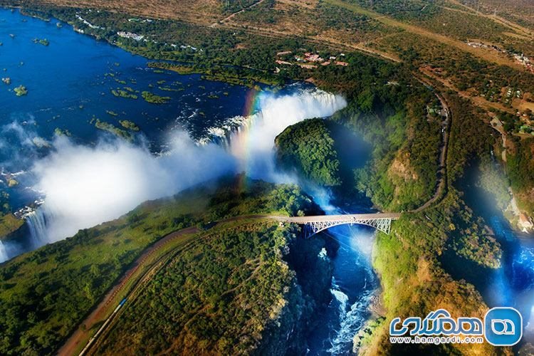 آبشار ویکتوریا در مرز زامبیا و زیمباوه (Victoria Falls)