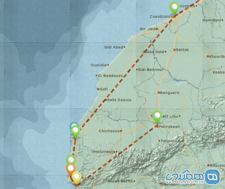 برنامه ریزی دوم سفر با کوله پشتی به مراکش : سفر دو هفته ای : موج سواری در مراکش