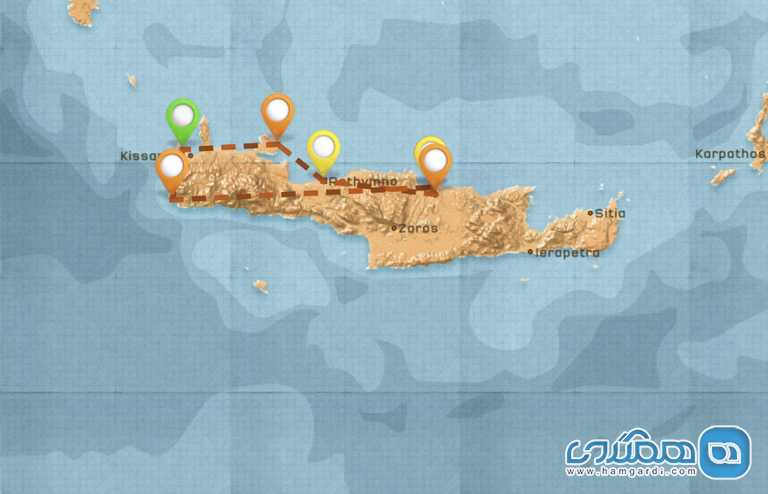 برنامه ریزی پنجم سفر با کوله پشتی به یونان : سفر ده روزه : مسیر جزیره کرت Crete