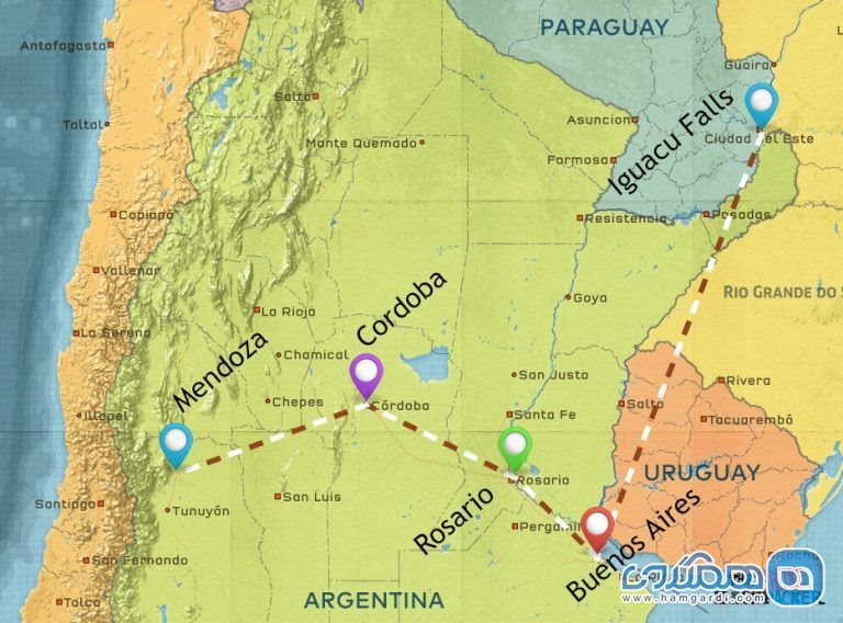 برنامه ریزی دوم سفر با کوله پشتی به آرژانتین : سفر دو هفته ای : شهر های شمالی