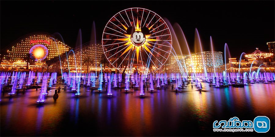 رقص آب ها در ورلد آو کالر World of Color در پارک بزرگ دیزنی کالیفرنیا ادونچر Disney California Adventure