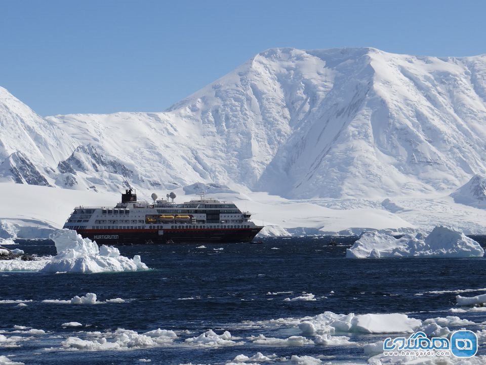 اندازه ی کشتی ها در سفر دریایی به قطب جنوب