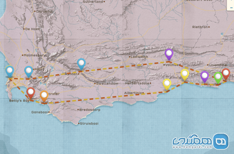 برنامه ریزی اول سفر با کوله پشتی به آفریقای جنوبی : سفر سه هفته ای : مسیر گاردن روت Garden Route