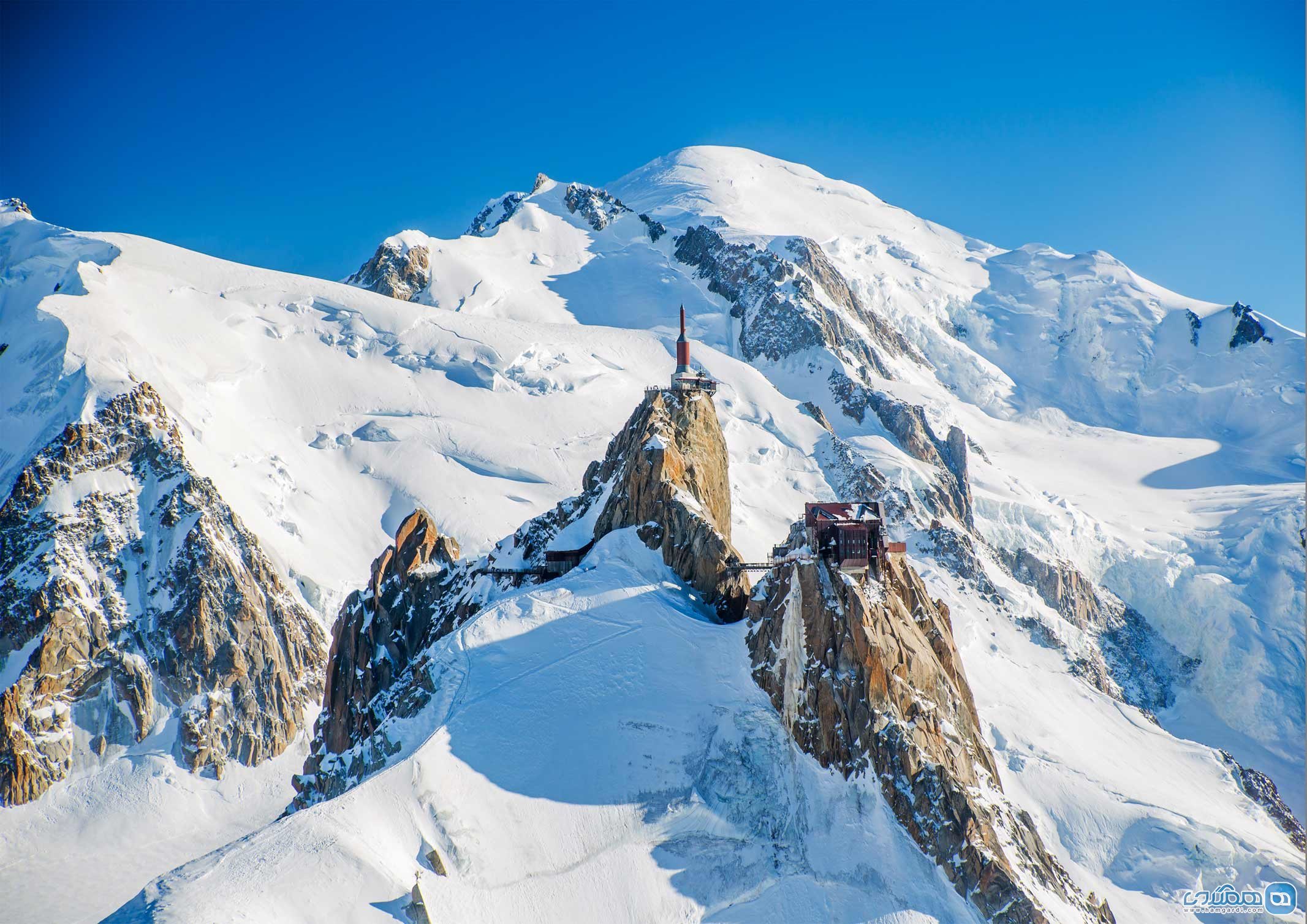 کوه سر به فلک کشیدۀ سفید Mont Blan