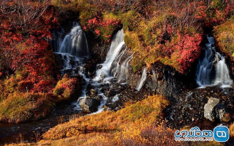 رانفوسار Hraunfossar در ایسلند