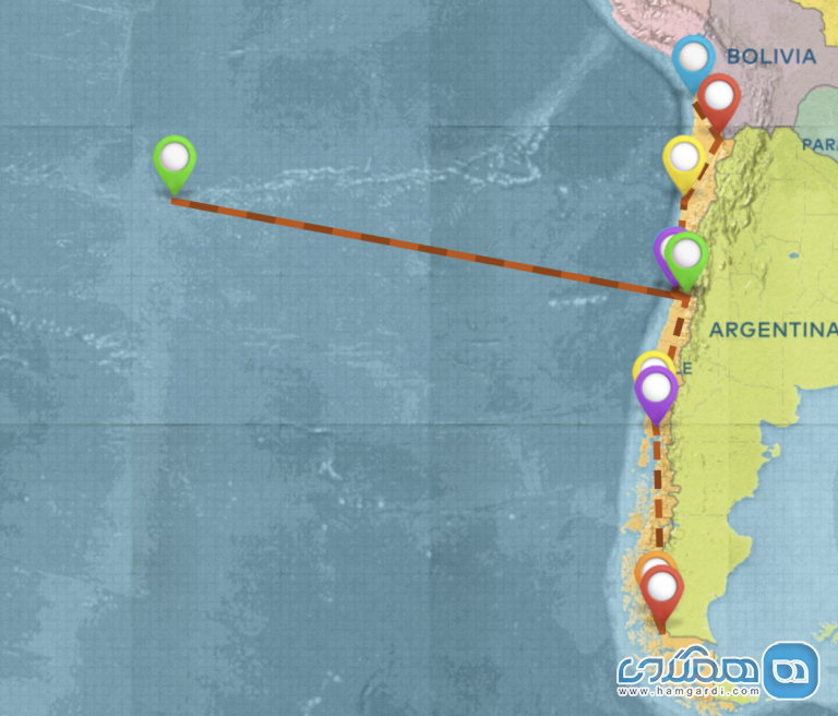 سومین برنامه ریزی سفر با کوله پشتی به شیلی : سفر چهار هفته ای : جنوب به شمال