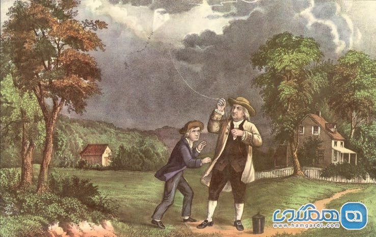تصورات نادرست و داستان های ساختگی در مورد آمریکا : بنجامین فرانکلین الکتریسیته را کشف کرد
