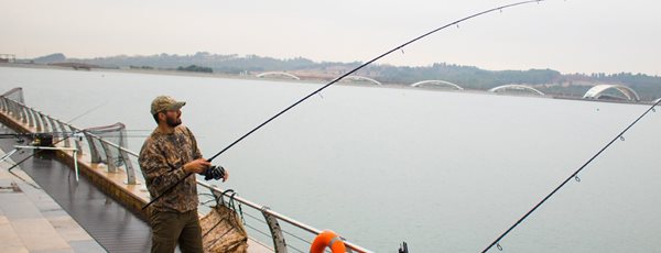 ماهیگیری در دریاچه چیتگر 